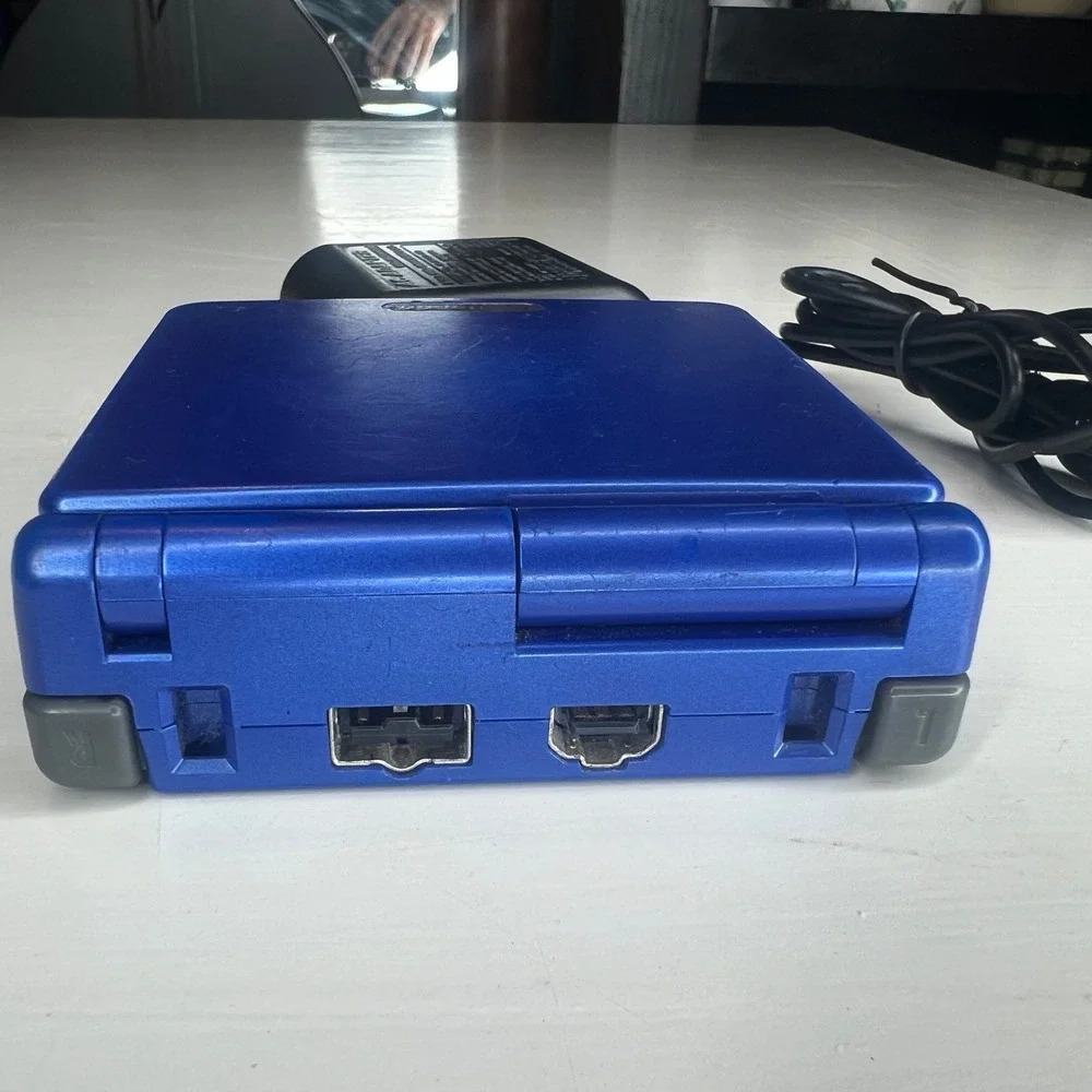 Nintendo Game Boy Advance SP AGS-001 Cobalt Blue Console OEM Charger Tested